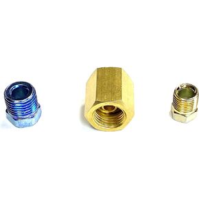 The Stop Shop Brake Line Inverted Flare Adaptor and Fittings For 1/4 Inch Tubing (7/16-24 to 9/16-18)