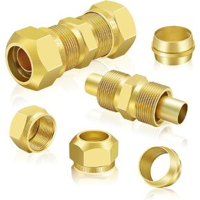 Boltigen 1/2"DOT Air Brake Line Fitting for Nylon Tubing, 2PCS DOT Air Brake Line Fitting, 1/2" Air Compression Nylon Hose Fitting for SemiTrucks,Cars and Garden Movers