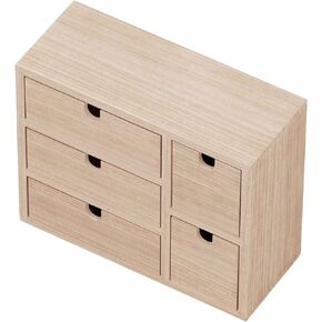 brightmaison BGT Capri Desk Organizer for Office Supplies, Sewing Kit & Jewelry Box, Decorative - Small Wooden Box DIY Project Unfinished Wood