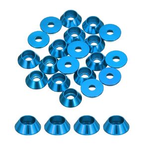 MECCANIXITY M2 Cone Cup Washers,Anodized Aluminum Gaskets Cup Head Washer Gasket for Screw RC/FPV/PC/Drone/Mechanical Accessories Model Parts, Pack of 50 (Black)