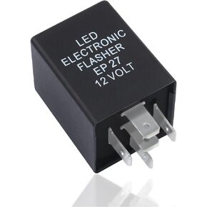 5-Pin Flasher Relay for LED Turn Signal,FL27 EP27 LED Flasher Relay for Fix Hyper Flashing Issue,Turn Signal Flasher Compatible with Ford Dodge Chevrolet Lincoln Mazda Mercury