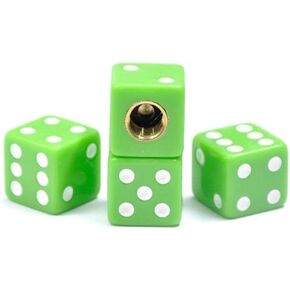 4PCS/Set Universal Dice Shape Wheel Rim Tire Valve Caps Car Bike Motorcycle Tyre Stems Air Cap Airtight Dustproof Cover (Beige)(tp2716472)