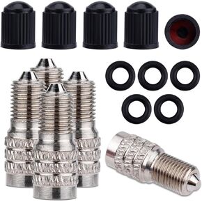 5pcs Double Seal Valve Stem Cap, High Pressure Tire Valve Stem Caps Valve Stem Extension Inflate Tire Valve Caps for High Pressure Cars Trucks Trailers RV Tires V2B DS-1