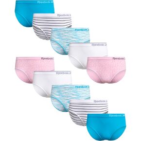 Reebok Girls' Underwear - Seamless Hipster Briefs (10 Pack)