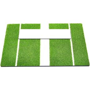 Meooeck 3' x 2' Turf Softball Pitching Mat Non Slip Pitchers Mound Instructional Portable Pitching Mound Baseball Mat Softball Pitching Lane for Trainer Training Machine Equipment Indoor Gym Outdoor