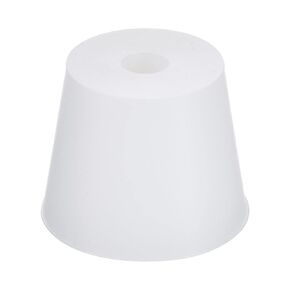 MECCANIXITY Silicone Rubber Tapered Plug 36mm to 46mm with Hole White for Powder Coating, Painting, Anodizing, Plating, Sandblasting, Laboratory Use