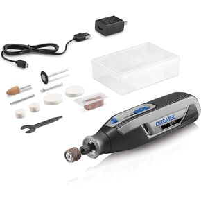Dremel 7760 Lite Rechargeable Lightweight Design User-Friendly 8000 to 25000 RPM Single Cordless Rotary Tool with Soft Grip for Easy and Comfortable Use (Renewed)