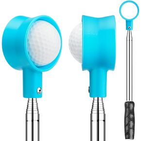 Lubynia Golf Ball Retriever, 9 ft Golf Ball Retriever for Water, Unbreakable Head Ball Retriever Tool Golf | Telescopic | Two-Sided | Easy Grab Ball | Stainless Steel | Golf Gifts for Men