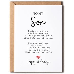 To My Son - Son Birthday Card - Son Is The Greatest Gifts In My Life - Birthday Card For Son - Gift For Son Card- Christmas Gifts For Son