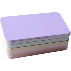 Sowaka 100 Pcs Mini Cards Blank Colorful Round Corner Cardboard Flash Word Message Index Tags Cards for Business Note Language Learning Art Craft Office Supplies (Black) in Kuwait