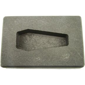 2 oz Coffin/Casket Shape Gold High Density Graphite Mold 1 oz Silver Bar-Made in The USA