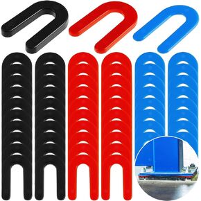 60 Pcs Auto Lift Installation Leveling Shim Kit Plastic Shims 2 Post 4 Post Lift Shims for Surface Mount Automotive Car Repair, Black, Red, Blue