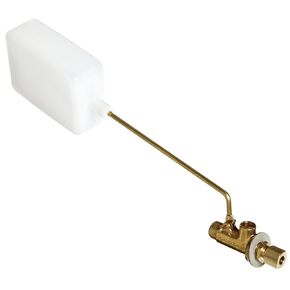 Robert Manufacturing - RM150BK RM150 Series Bobby Brass Valve Assembly with Stem and Polyethylene Float, 1/4" Compression, 9-7/8" Length, 125 psi Pressure