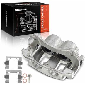 A-Premium Disc Brake Caliper Assembly with Bracket Compatible with Select Chevy, Pontiac and Saturn Models - Equinox 2005-2006, Torrent 2006, Vue 2004-2007 - Front Driver and Passenger Side, 2-PC Set