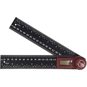 GemRed Digital Angle Finder Tool, 2 in 1 Angle Gauge, Stainless Steel 5inch/150mm Digital Protractor for Woodworking/Carpenter/Construction/DIY Tools (Battery Included)