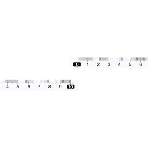 uxcell 10 Pcs Adhesive Backed Tape Measure 10cm Left to Right Read Measuring Tapes Stick on Workbench Ruler (Transparent)