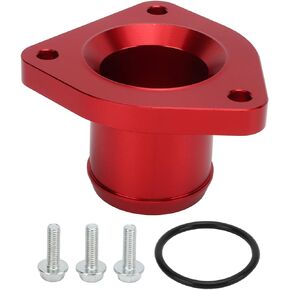 Acouto Thermostat Housing for Ford Powerstroke 7.3L 1999-2003 6061? Billet Aluminum Alloy Engine Thermostat Housing Replacement with Screws and Sealing Ring Accessories(Red)