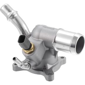 Motoforti Engine Coolant Thermostat Housing Assembly, for Jeep Cherokee 2014-2021, Metal, 816-194, Silver Tone