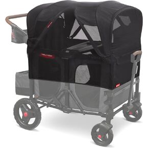 Radio Flyer Voya Stroller Wagon Accessory, Mosquito Mesh with Bag, Mosquito Netting Cover for 2 Seater High Sides Stroller Wagon