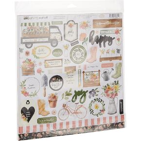 Carta Bella Paper CBSM80016 Company Spring Market Collection Kit Blue, Pink, Green, Brown, 12-x-12-Inch