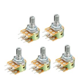 uxcell WH148 10K Ohm Variable Resistors Dual Turn Rotary Carbon Film Taper Potentiometer 5pcs