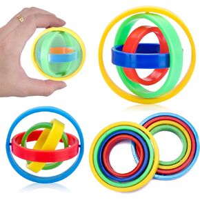 12PCS Infinite Flip 3D Gyro Multilayer Spinning Top Silent Spinner Stress Relief Gyroscope Toy for Adults Kids Goodie Bag Filler Stocking Stuffers