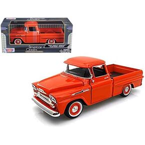 1958 Chevrolet Apache Fleetside Pickup Orange 1/24 by Motormax 79311