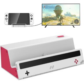 HEIYING Switch TV Docking Station for Nintendo Switch/Switch OLED, Portable Switch TV Dock Charger Stand with 4K HDMI Adapter/USB Port/Type C Charger Port.