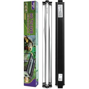 WACOOL 34 بوصة T5 HO UVB مصباح الزواحف وT5 HO UVB لمبة إضاءة الزواحف 39 وات، UVB12.0 ضوء الزواحف و46 بوصة غطاء تررم كومبو in Kuwait