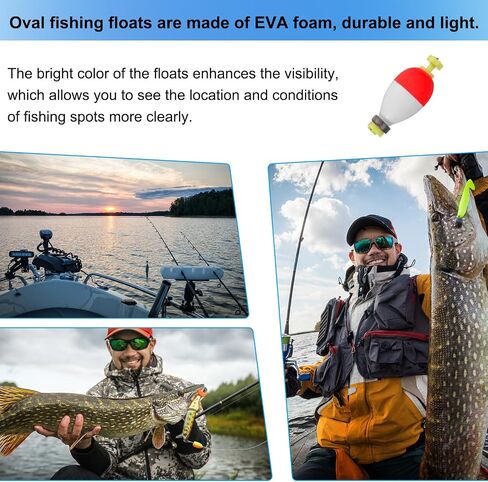 PATIKIL Fishing Bobbers Floats Pear Shape EVA Spring Foam Floats Weighted Bobbers for Bass Trout Freshwater Saltwater in Saudi Arabia