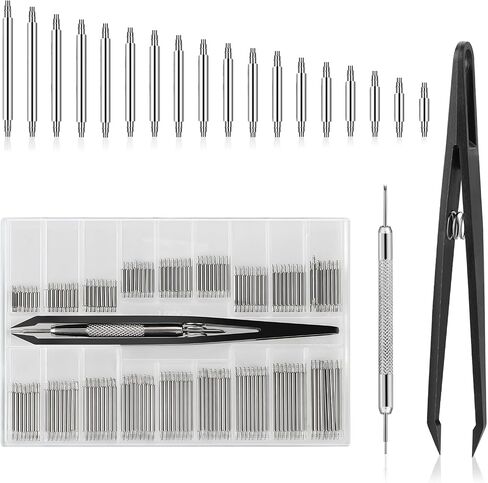 146 PCS Watch Band Remover Tool Kit, 8mm - 25mm Stainless Steel Watch Band Pins Replacement Watch Band Repair Spring Bar Tool and Tweezers Professional Watch Link Removal Tool for Watchmaker Supplies in Saudi Arabia