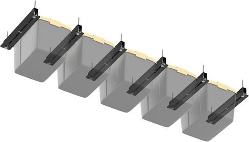 Overhead Tote Storage Rail System, Garage 16" Joists Ceiling Bin Storage Rack Heavy Duty Adjustable Tote Slide Garage Storage System(for 3 Bins, Bins are not included) in Saudi Arabia