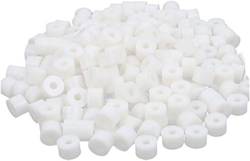XJS Round Plastic Non-Threaded Column Standoff Support Spacer Washer White 100 Pcs (12x10mm) in Saudi Arabia