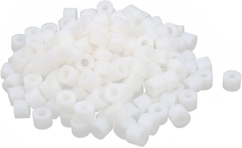 XJS Round Plastic Non-Threaded Column Standoff Support Spacer Washer White 100 Pcs (12x10mm) in Saudi Arabia