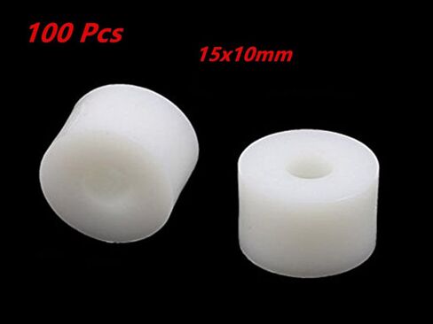 XJS Round Plastic Non-Threaded Column Standoff Support Spacer Washer White 100 Pcs (12x10mm) in Saudi Arabia