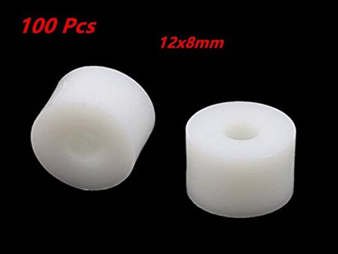XJS Round Plastic Non-Threaded Column Standoff Support Spacer Washer White 100 Pcs (12x10mm) in Saudi Arabia