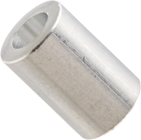 Small Parts 140606RSA Round Spacer, Aluminum, Plain Finish, #6 Screw Size, 1/4" OD, 0.14" ID, 3/8" Length (Pack of 25) in Saudi Arabia