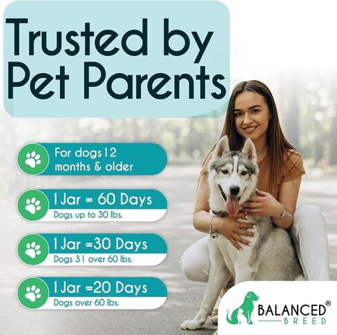 Balanced Breed Dog Probiotics Digestive Gut Health Chew Made in USA Non-GMO Vet-Pharmacist Approved Fortiflora Probiotics Dogs Anti Yeast Supplement Constipation Relief Dog Yeast Itchy Skin Itchy Ears in Saudi Arabia