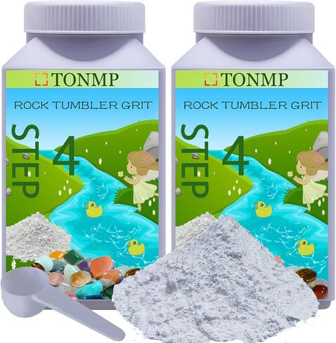 Tonmp 3 LBS الخطوة 4 Rock Tumbler Grit -1200 Grit Aluminium Tumbler Tumbler Media Grit، وسائط تلميع الصخور، تعمل مع أي بهلوان صخري، ملمع الصخور، ملمع الحجر، (الخطوة 4-3 رطل)... in Kuwait