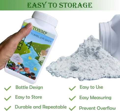 Tonmp 3 LBS الخطوة 4 Rock Tumbler Grit -1200 Grit Aluminium Tumbler Tumbler Media Grit، وسائط تلميع الصخور، تعمل مع أي بهلوان صخري، ملمع الصخور، ملمع الحجر، (الخطوة 4-3 رطل)... in Kuwait