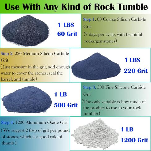 مجموعة حصى بهلوان الصخور من Tonmp بوزن 5.5 رطل - حصى بهلوان صخري بوزن 4 رطل و4 خطوات + وسائط حشو سيراميك 1.5 رطل، تعمل مع أي بهلوان صخري، وملمع صخري، وملمع حجري in Kuwait