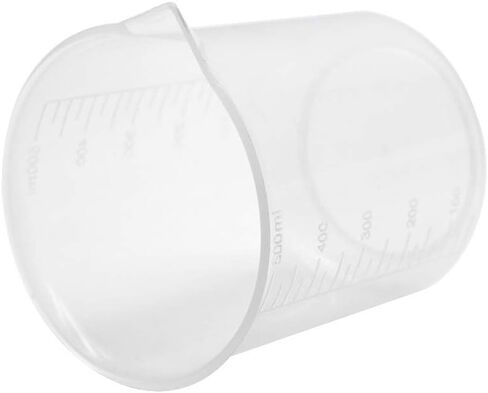Sscon 5Pcs 250ml/300ml Lab Graduated Beakers Transparent Plastic Measuring Cup for Laboratory Kitchen in Kuwait