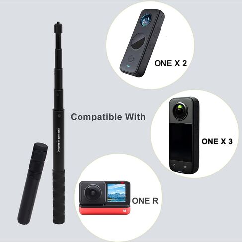 حزمة وقت الرصاصة متوافقة مع Insta360 One X2 One X3 مقبض عصا سيلفي غير مرئي متعدد الوظائف قابل للطي حامل ثلاثي القوائم مقبض رصاصة الوقت in Kuwait