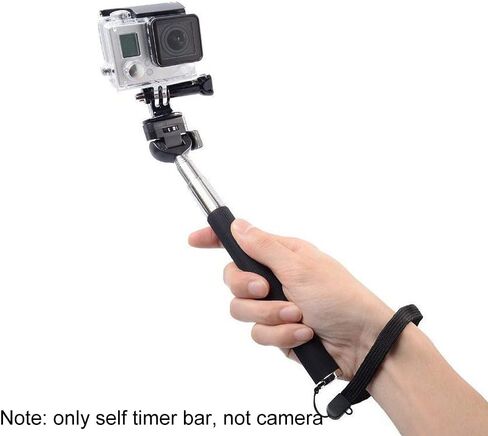 Selfie Stick, Ultra Long Invisible Selfie Stick for Smartphone, Portable Selfie Stick Stand for Action Cameras, Lightweight Travel Extendable Selfie Stick(Black) in Saudi Arabia