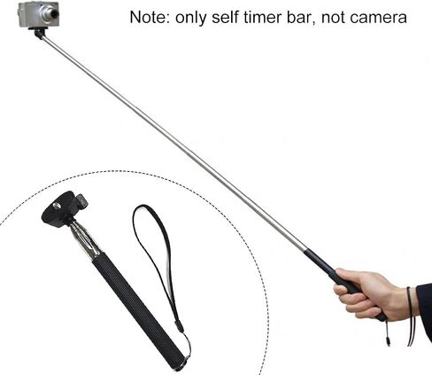 Selfie Stick, Ultra Long Invisible Selfie Stick for Smartphone, Portable Selfie Stick Stand for Action Cameras, Lightweight Travel Extendable Selfie Stick(Black) in Saudi Arabia