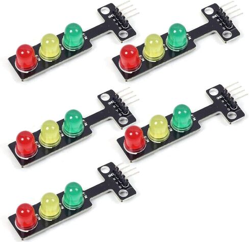 5 قطعة إشارة مرور صغيرة 5 فولت 5 مللي متر LED وحدة عرض لمجموعة Arduino Creative DIY in Kuwait
