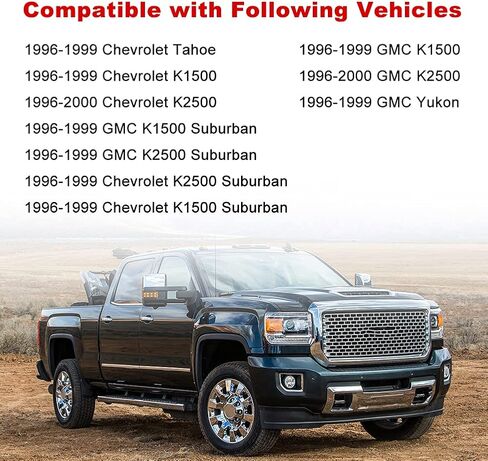 WMPHE 4 Wheel Drive Selector Switch 4WD Transfer Case Switch متوافق مع Chevy & GMC K1500 1996-1999، K2500 Suburban، Tahoe، Suburban، 1996-2000 K2500، Yukon يستبدل OEM 15969707،19168766،901-154 in Saudi Arabia