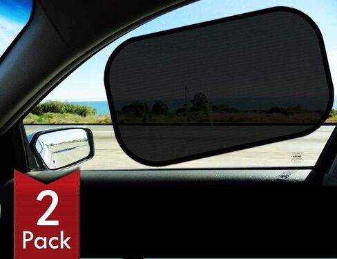 Hakofrik EZ-Cling Car Side Window Sunshade for Baby (2 Pack) - 19"x12". Sun, Glare and UV Rays Protection for Your Baby Car seat. Easy to Install and Remove in Saudi Arabia