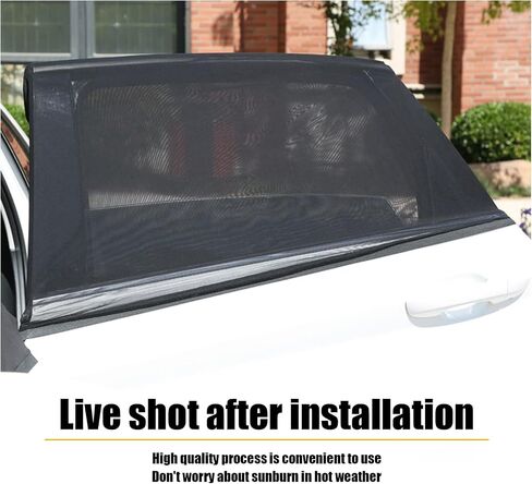 Sodcay 2 PCS SUV Front Window Sun Shades, Car Side Window Sun Shades Covers Sunshade UV Protection, Breathable Mesh Side Car Window Sun Shade Anti-Exposure Mosquito Net (Black) in Saudi Arabia