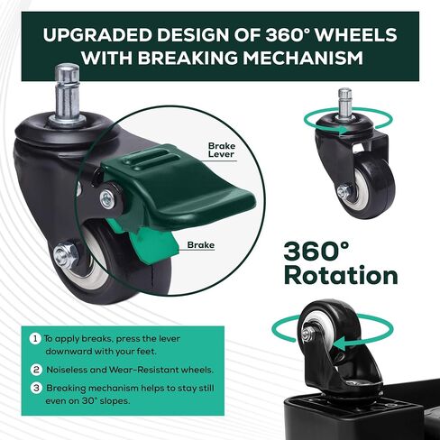 Fablyours Folding Hand Truck Dolly Cart, 500LB Heavy Duty Foldable Cart with 6 Wheels, Including 2 Rear Brake Wheels & 2 Elastic Ropes, Portable Dolly for Moving utility Luggage Travel/Home/Office Use in Saudi Arabia